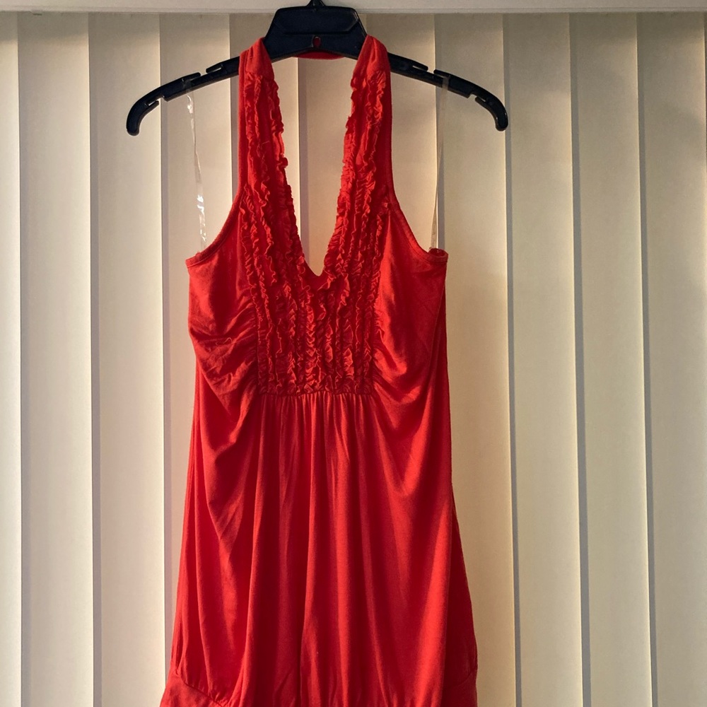 Beautiful ruffle halter top size large